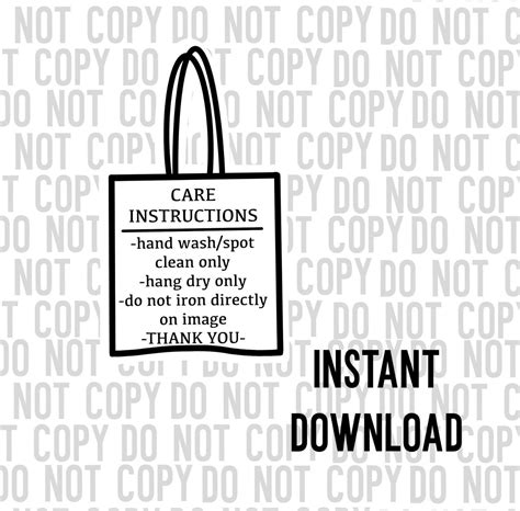 tote bag care instructions.